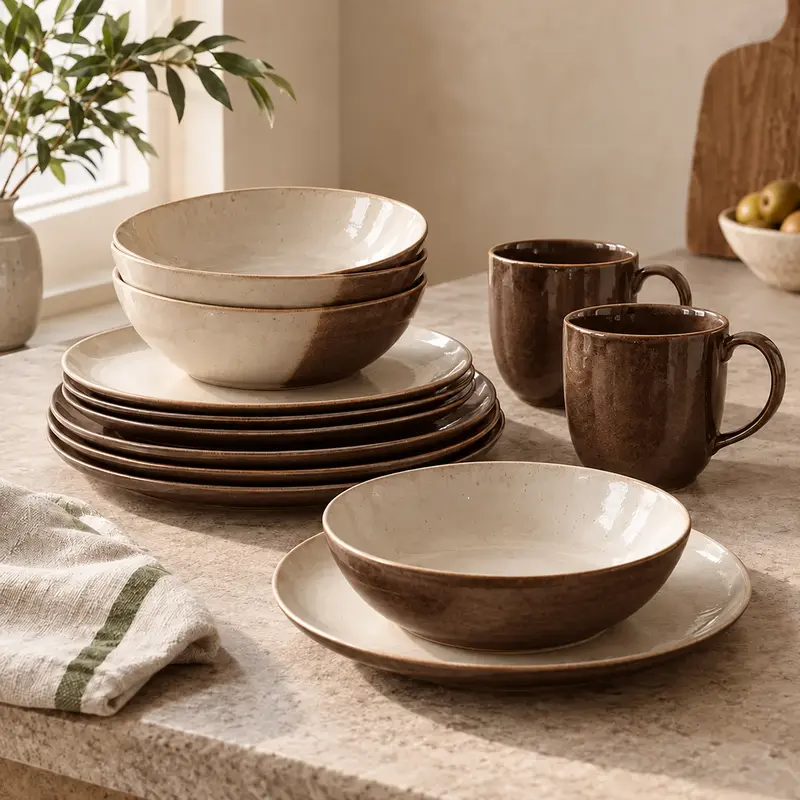 Ceramic plates, bowls and mugs